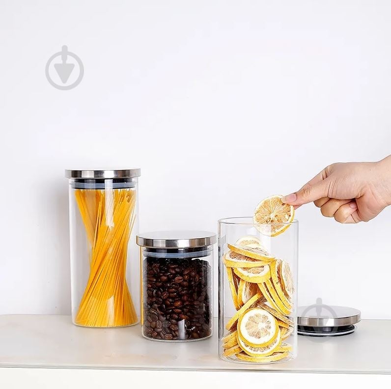 Банка для сыпучих Flamberg Simple 1,3 л 22x10,5 см - фото 5