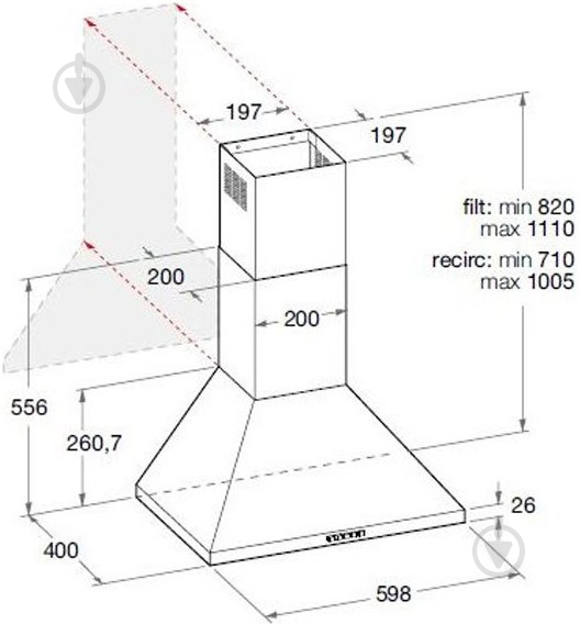 Вытяжка Hotpoint HHPC 6.5F AM K - фото 4