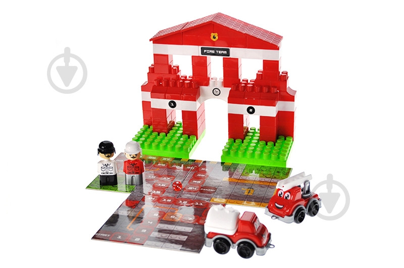 Конструктор qbee Block&Steps: Пожежна команда + ходилка і меморі гра 3в1 QB300-001 - фото 6 Конструктор qbee Block&Steps: Пожежна команда + ходилка і меморі гра 3в1 QB300-001 - фото 6