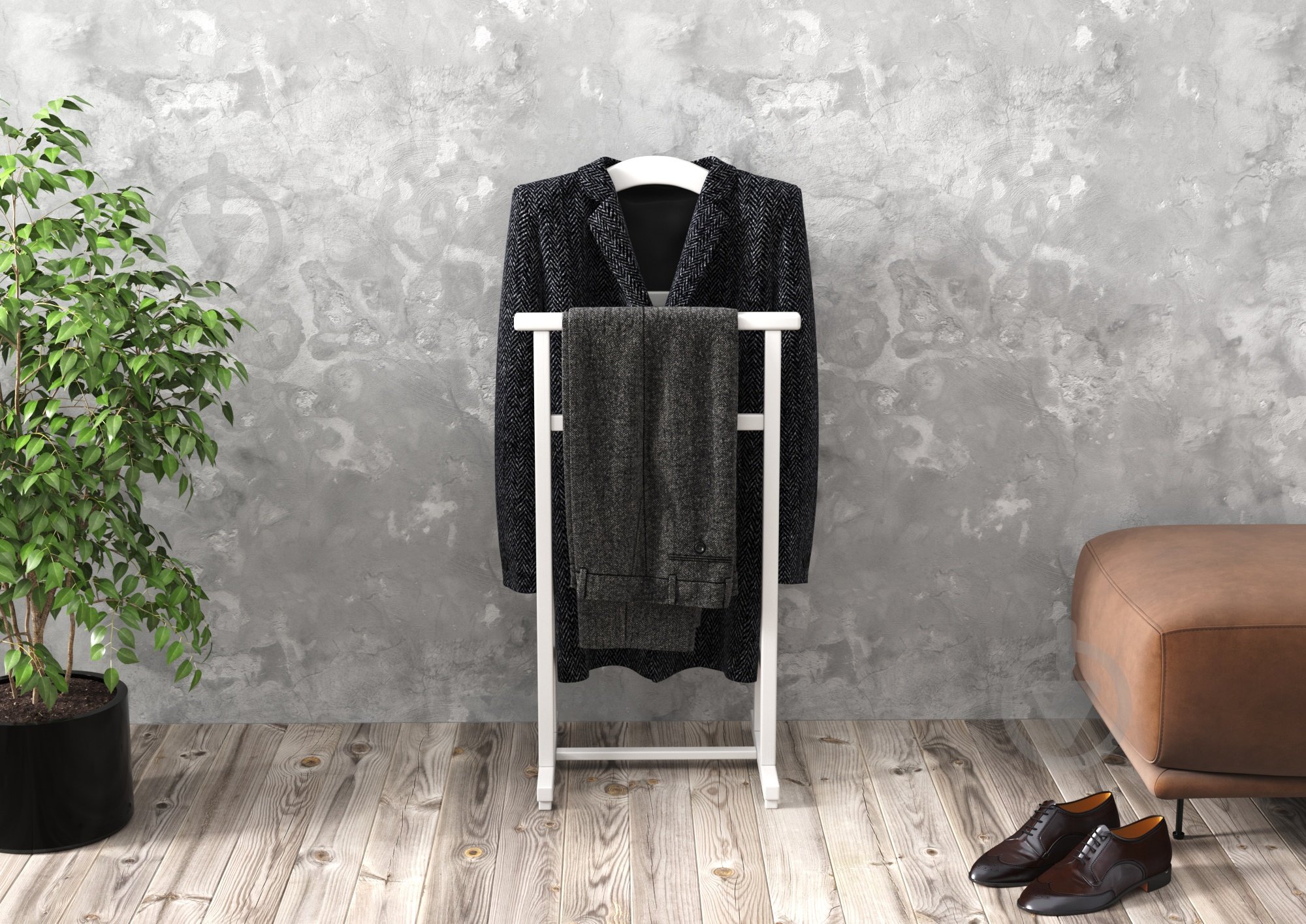 Вешалка-стойка для одежды Луч Монблан Сосна белый/ - фото 2