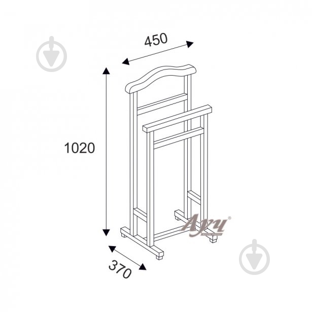 Вешалка-стойка для одежды Луч Монблан Сосна белый/ - фото 6