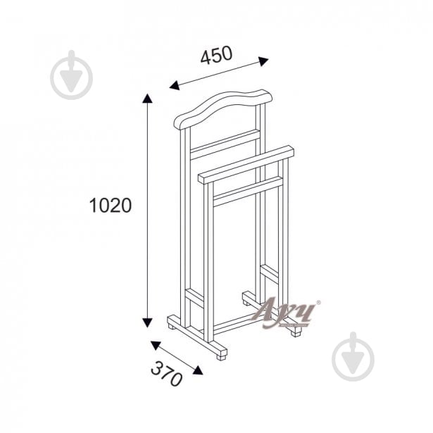 Вешалка-стойка для одежды Луч Монблан Сосна натуральный/бежевый - фото 6