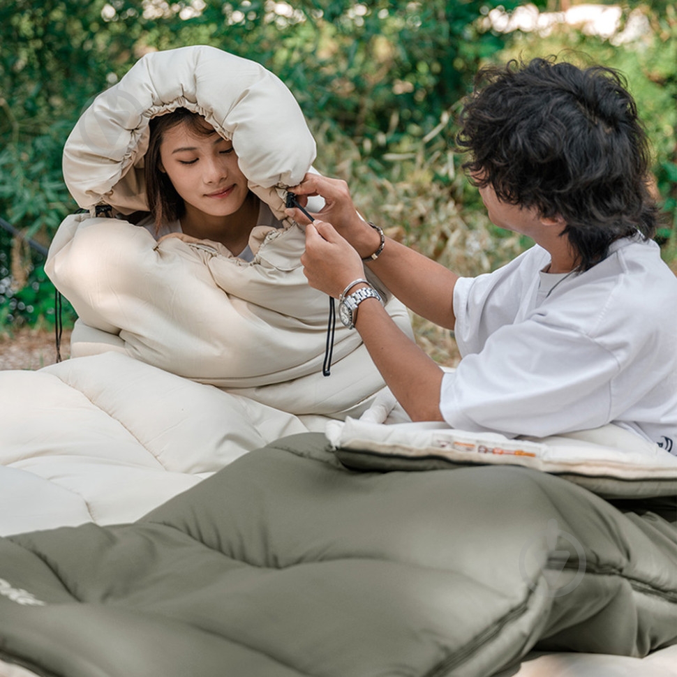 Спальний мішок Naturehike LD350 CNK2300SD016, темно-зелений (+2°C/-20°C) - фото 4