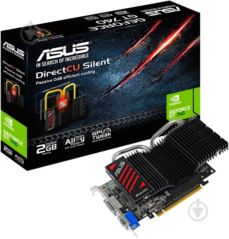Видеокарта Asus GeForce GT 740 2GB GDDR3 128bit (GT740-DCSL-2GD3) - фото 3 Видеокарта Asus GeForce GT 740 2GB GDDR3 128bit (GT740-DCSL-2GD3) - фото 3