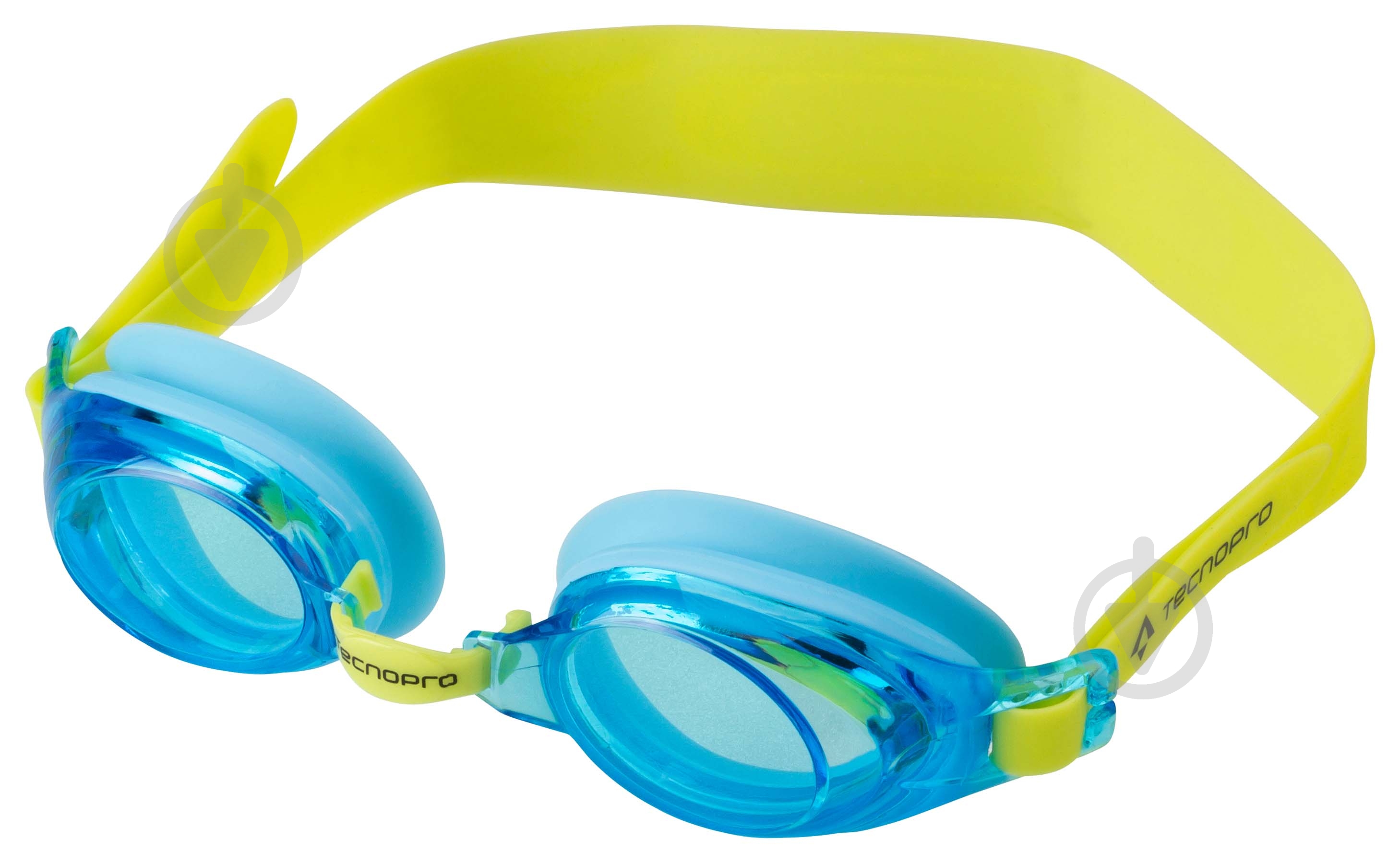 Очки для плавания TECNOPRO Tempo Pro Junior Soft Case 202387-902639 one size голубой с зеленым - фото 1