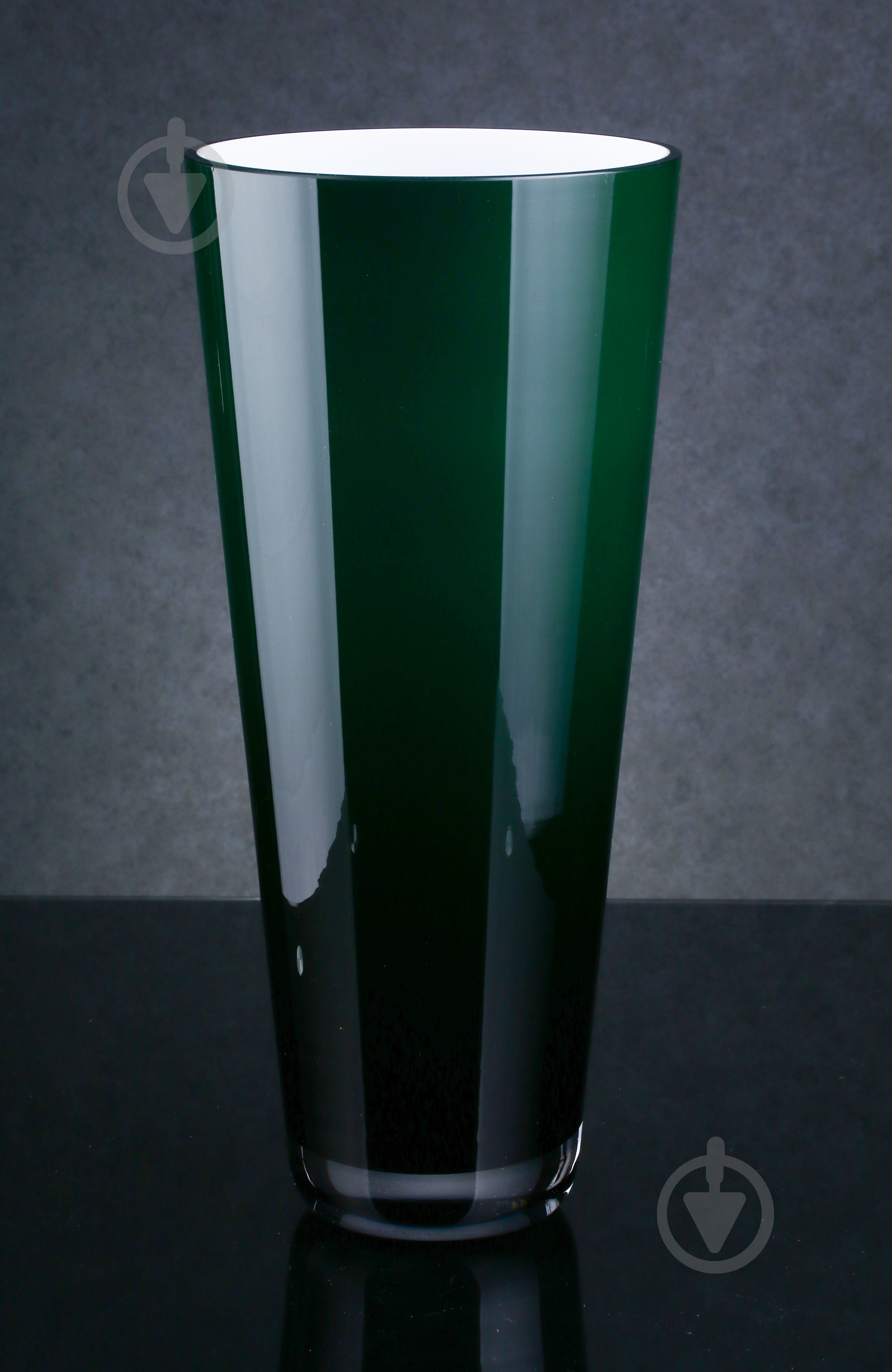 Ваза Wrzesniak Glassworks Maestro 17x38 см темно-зеленый 38 см - фото 1