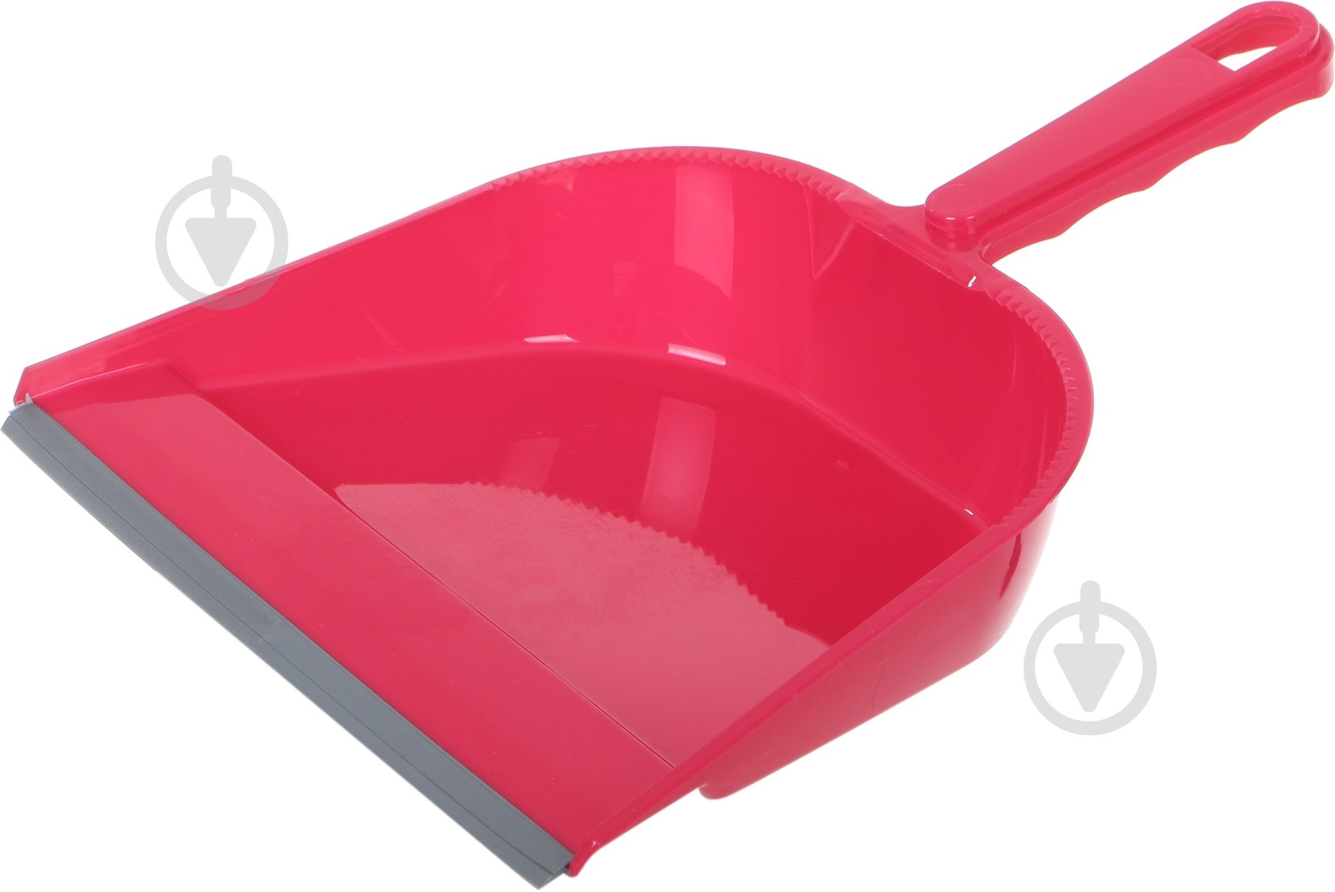 Совок зі щіткою ручка 12 см York червоний - фото 2