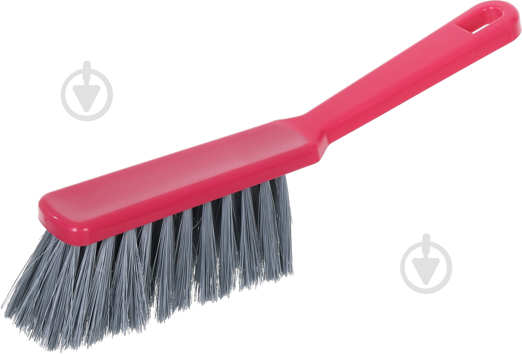 Совок зі щіткою ручка 12 см York червоний - фото 3