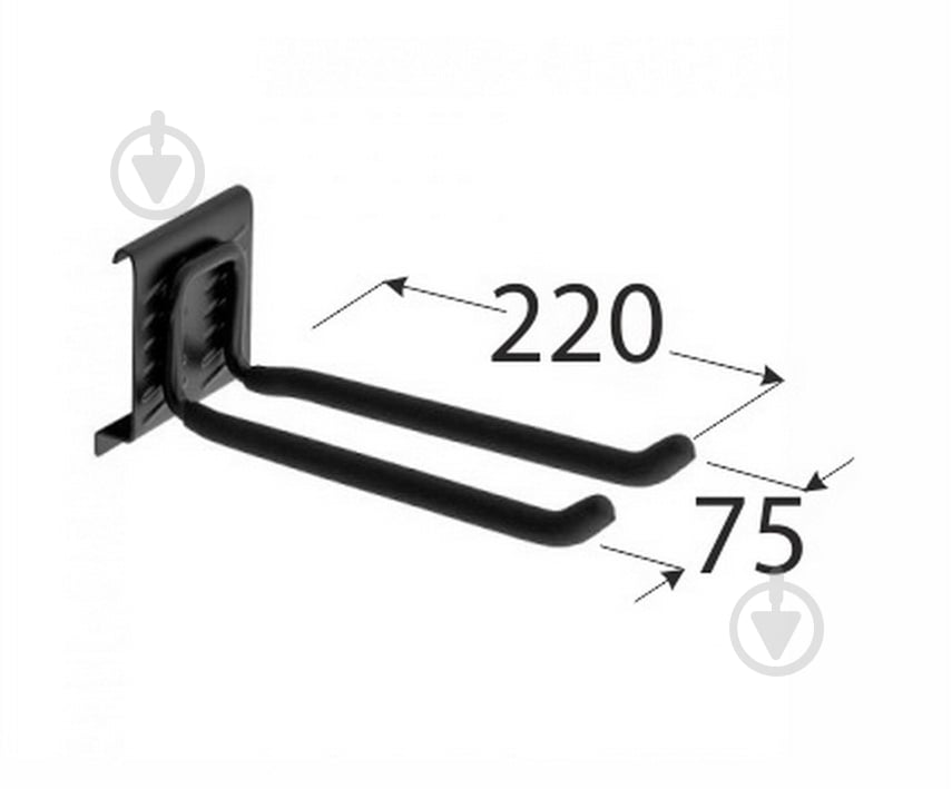 Крюк гаражный SGH4 220х75 мм - фото 2 Крюк гаражный SGH4 220х75 мм - фото 2