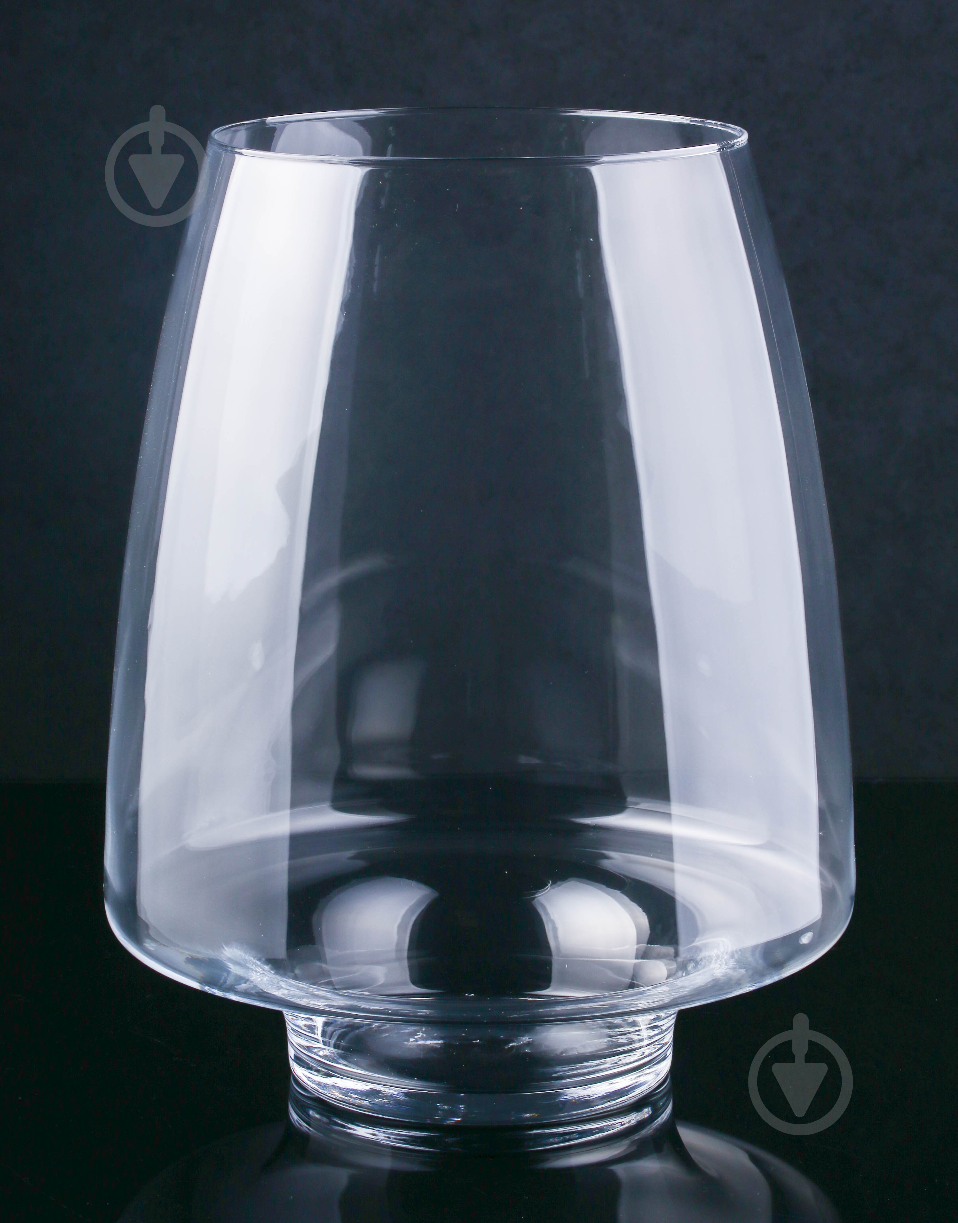 Ваза стеклянная Гери 28х35 см 35 см прозрачная - фото 1