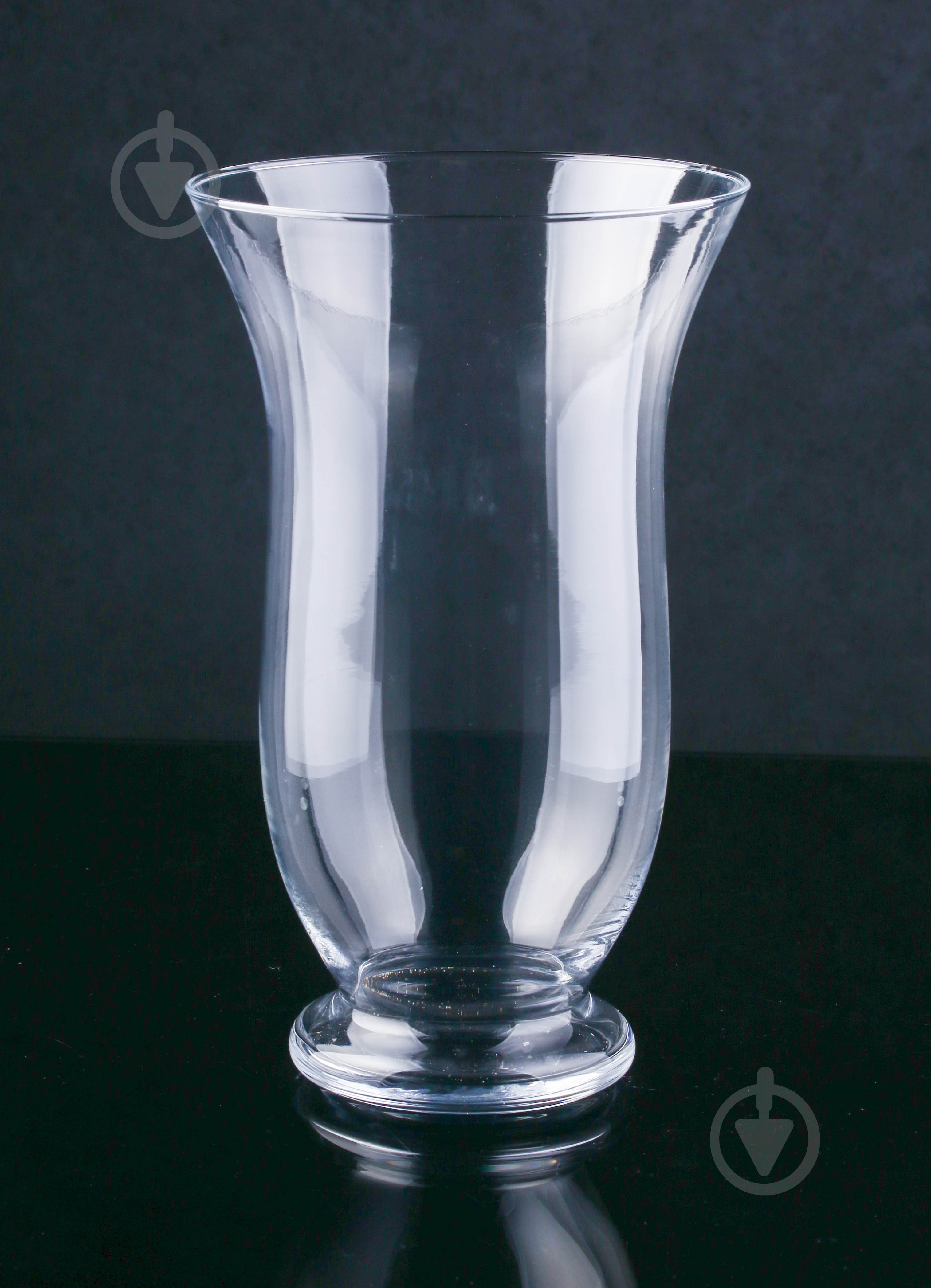 Ваза стеклянная 15х25 см 25 см прозрачная - фото 1