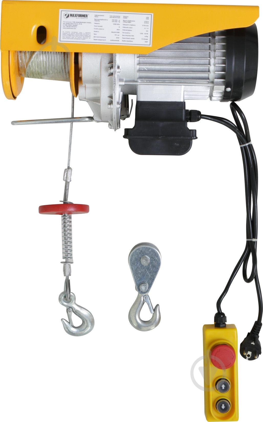 Електротельфер Maxformer НGS300 Таль електрична НGS300/600, 12/6 - фото 1 Електротельфер Maxformer НGS300 Таль електрична НGS300/600, 12/6 - фото 1