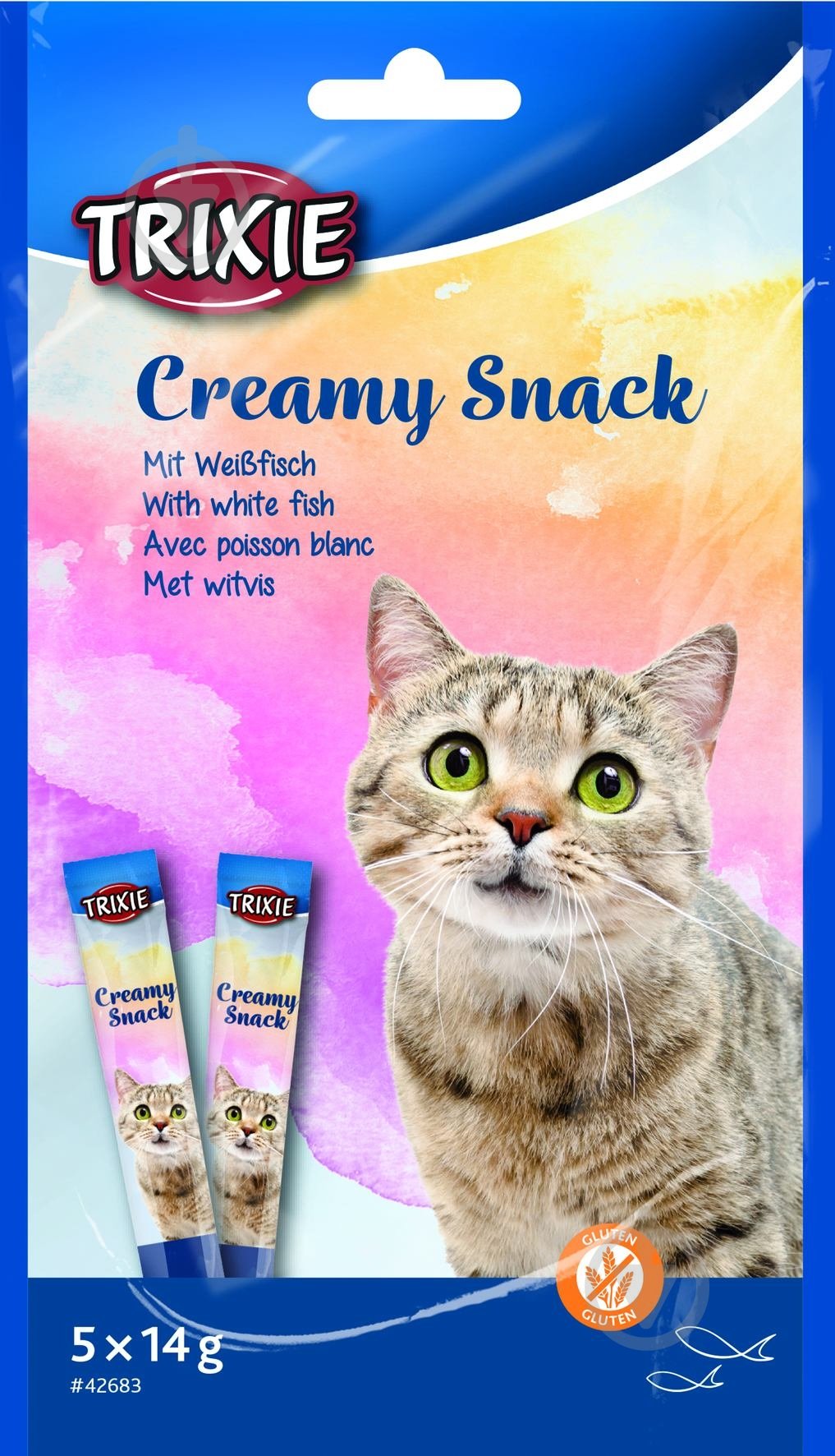 Лакомство Trixie Creamy Snacks для кошек из белой рыбы 5 шт. х 14 г - фото 1