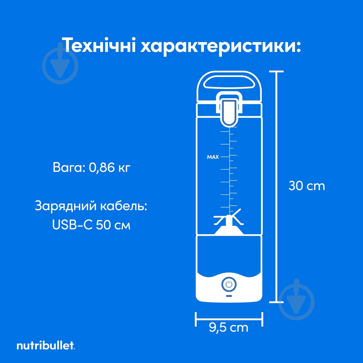Блендер портативний NUTRIBULLET NBP003LBL - фото 13