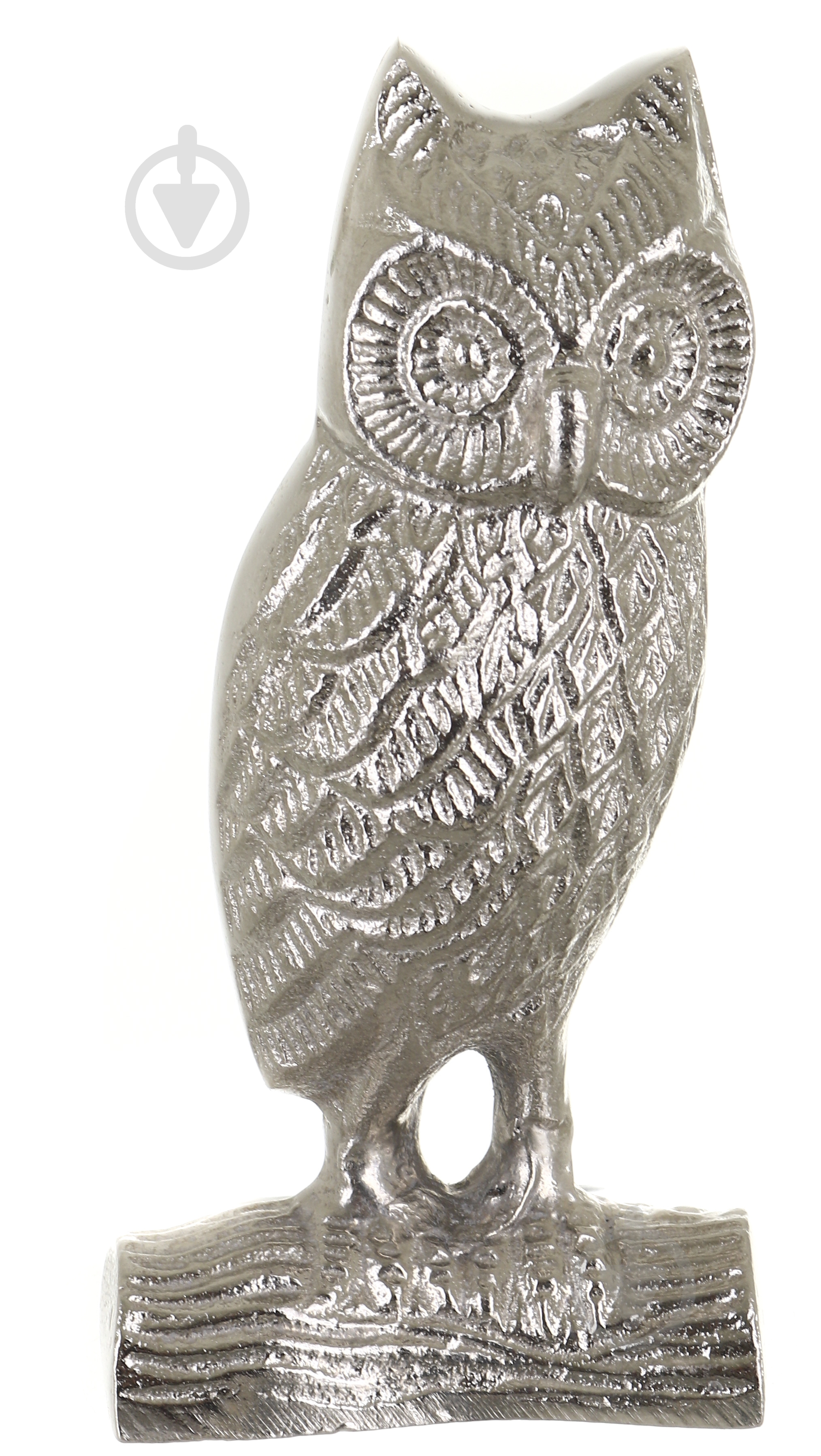 Статуетка сова 9х7х18 см срібний - фото 1