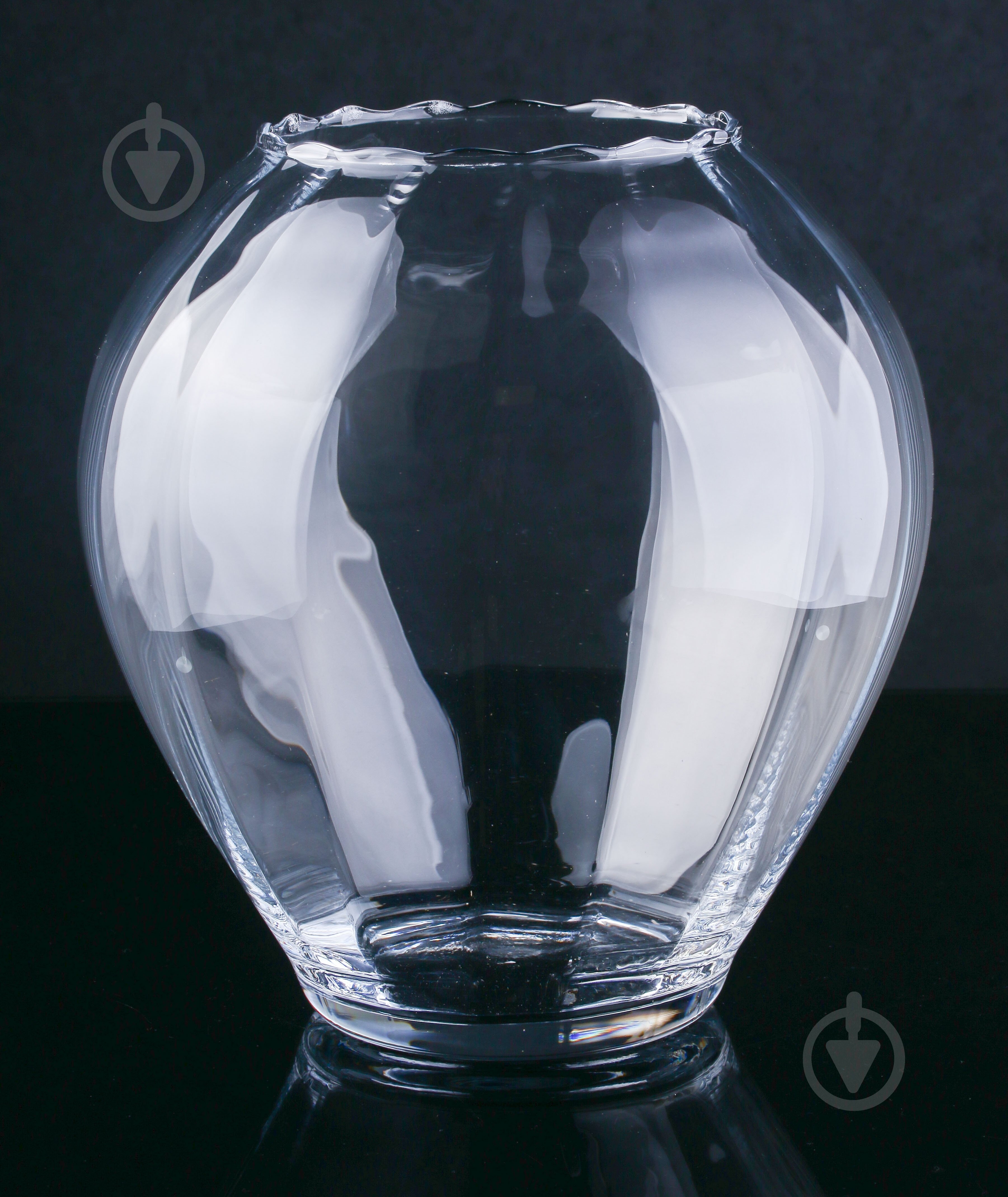 Ваза скляна 24х25 см 25 см прозора - фото 1