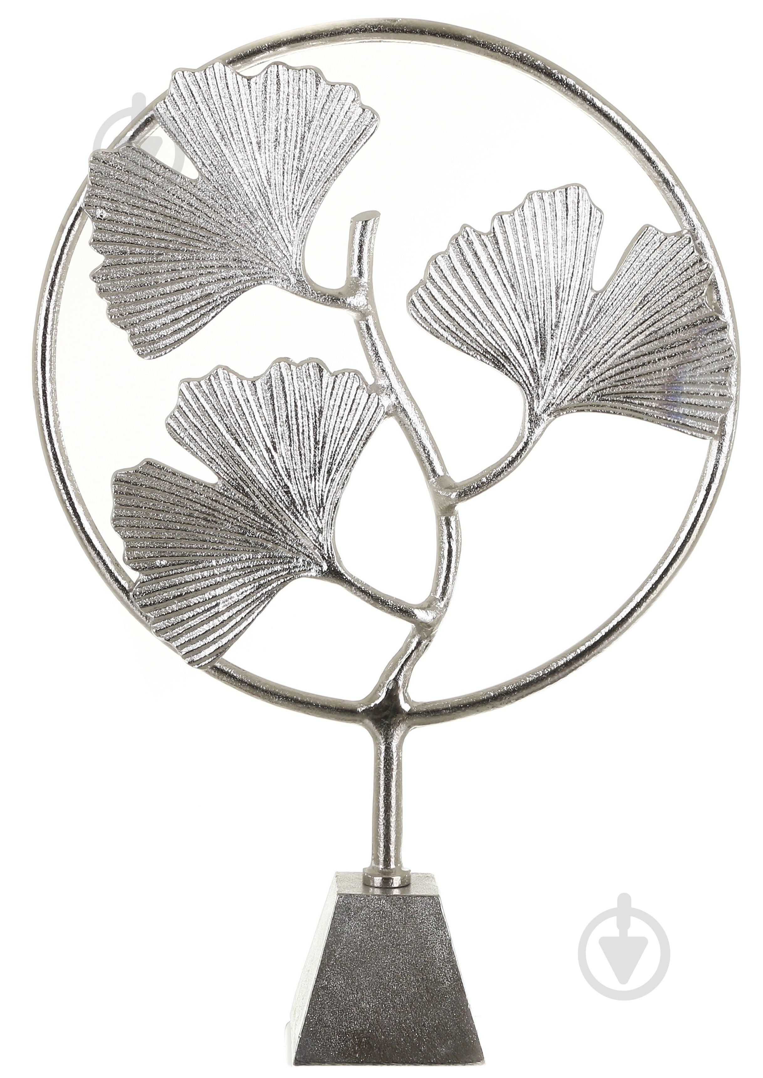 Статуэтка Ginkgо 35,5х9,5х50 см серебряный - фото 1