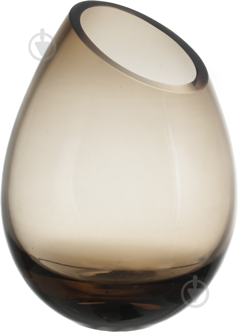 Ваза стеклянная 12,5х16,5 см 16,5 см топазовая - фото 1