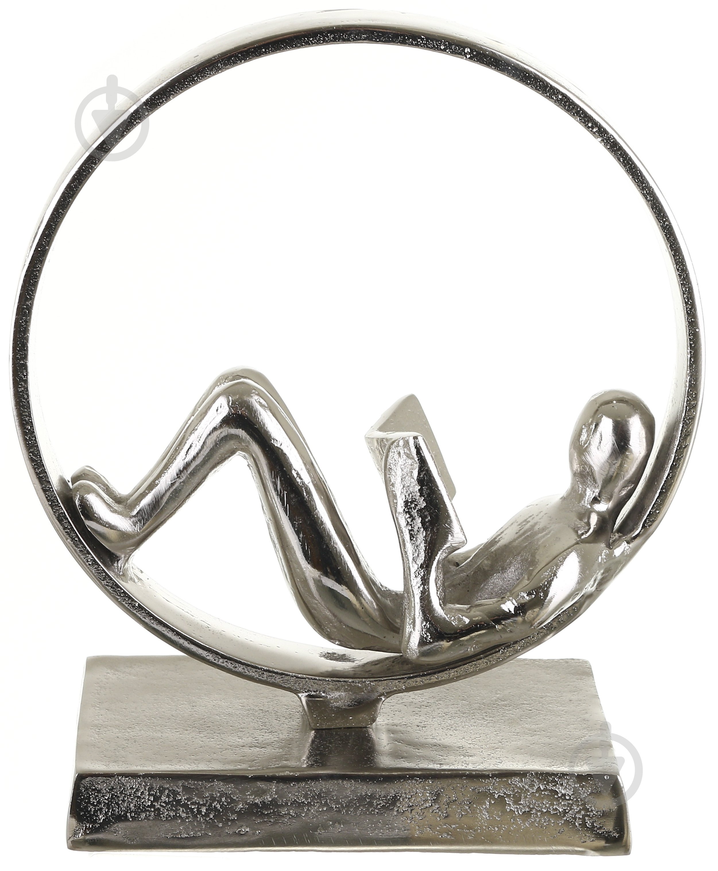 Статуэтка читатель 21,5х10х23,5 см серебряный - фото 1