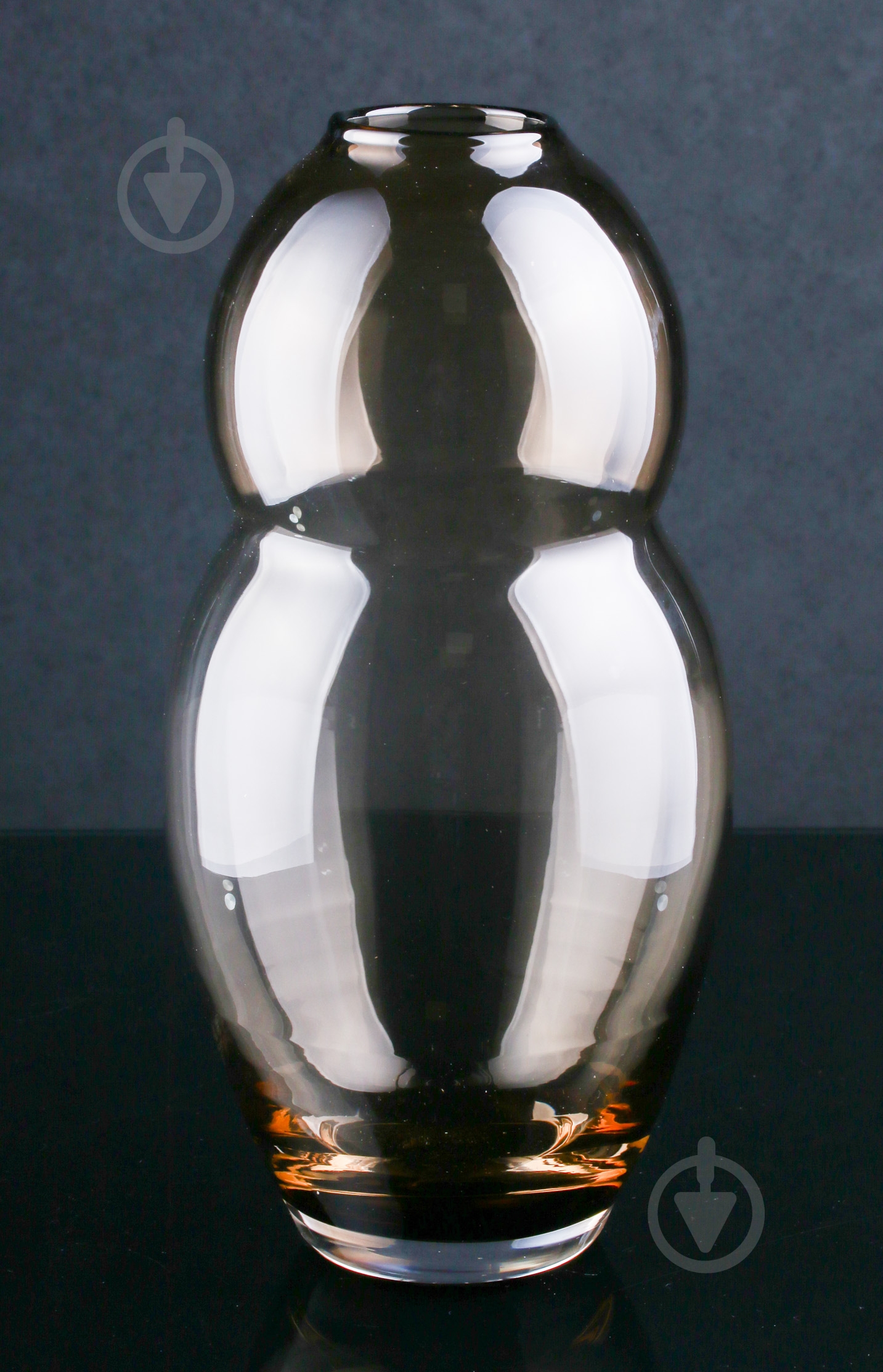 Ваза стеклянная 15х30 см 30 см янтарная - фото 1