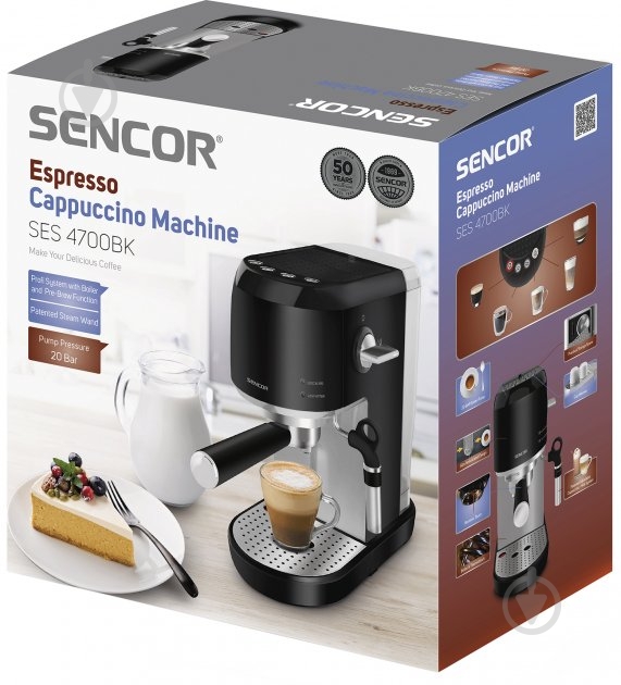 Кофеварка рожковая Sencor SES 4700BK (41013032) - фото 4