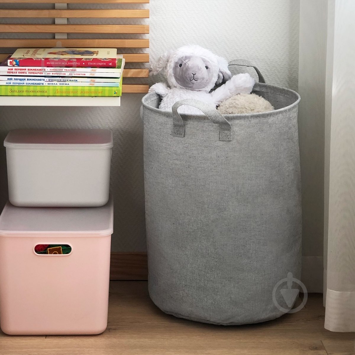 Кошик для зберігання універсальний MVM TH-01 GRAY 500x360x360 мм - фото 3