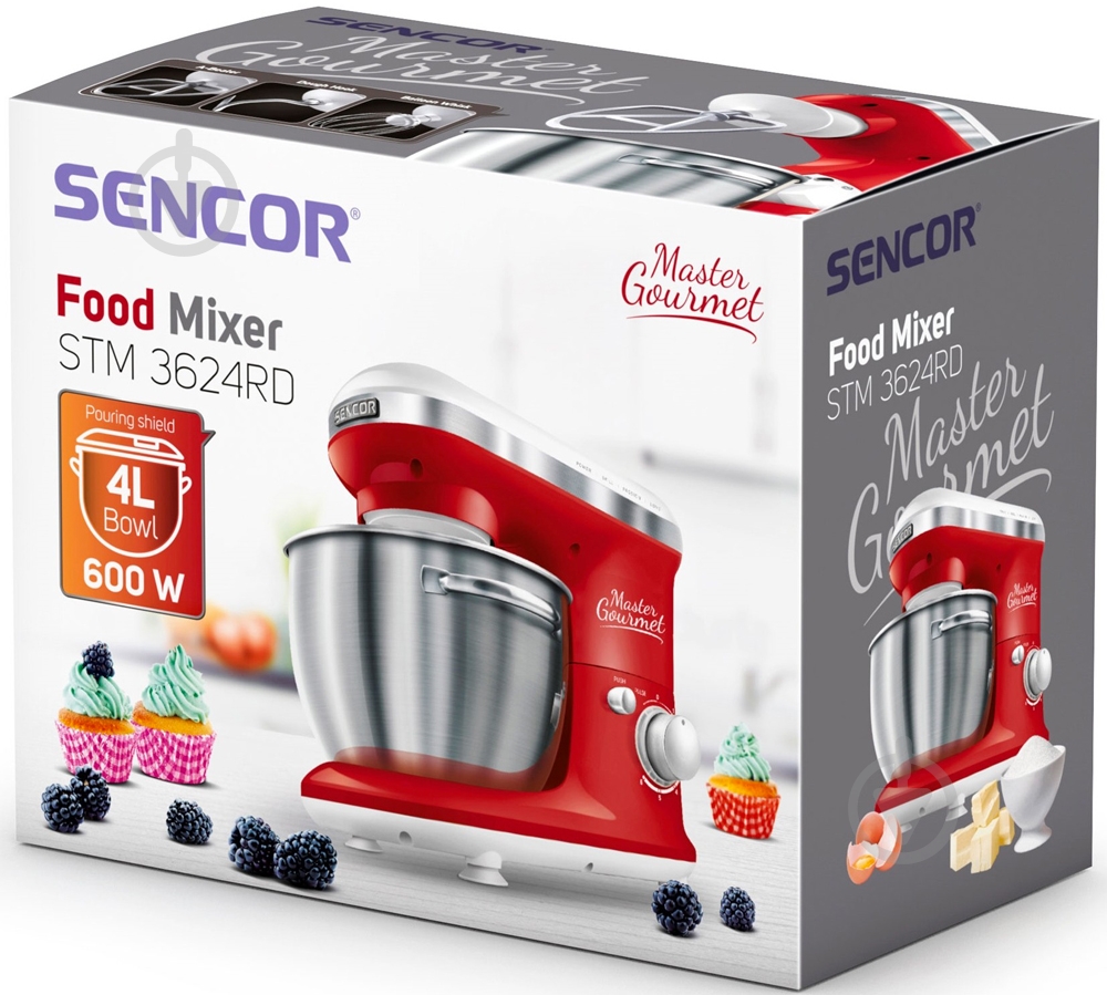 Кухонный комбайн Sencor STM 3624RD-EUE3 - фото 10 Кухонный комбайн Sencor STM 3624RD-EUE3 - фото 10