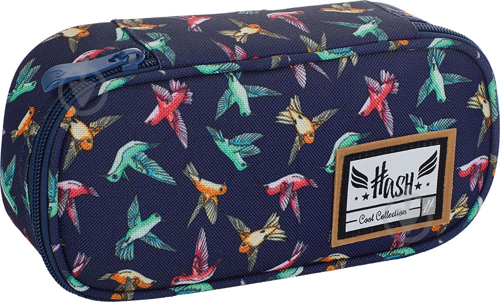 Пенал школьный HS-46 Hash синий - фото 1 Пенал школьный HS-46 Hash синий - фото 1