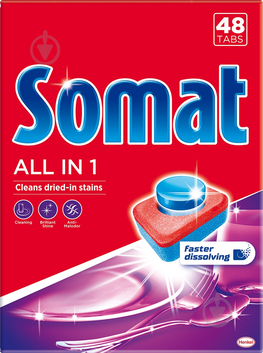 Таблетки для посудомийних машин Somat All in one XL 48 шт. - фото 1