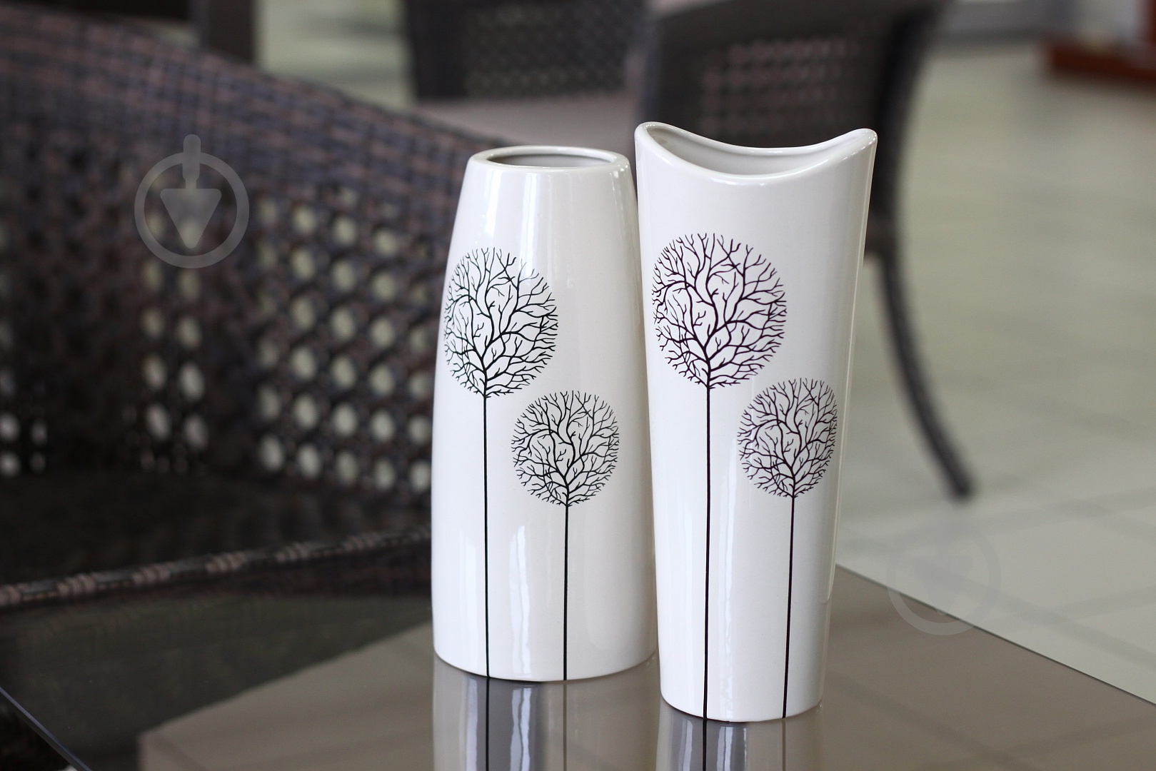 Ваза керамічна Eterna 30х13 см 30 см біла - фото 2 Ваза керамічна Eterna 30х13 см 30 см біла - фото 2