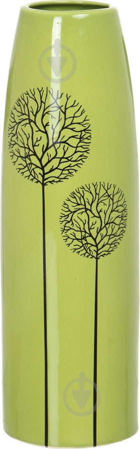 Ваза керамічна Eterna 38х13 см 38 см зелена - фото 1