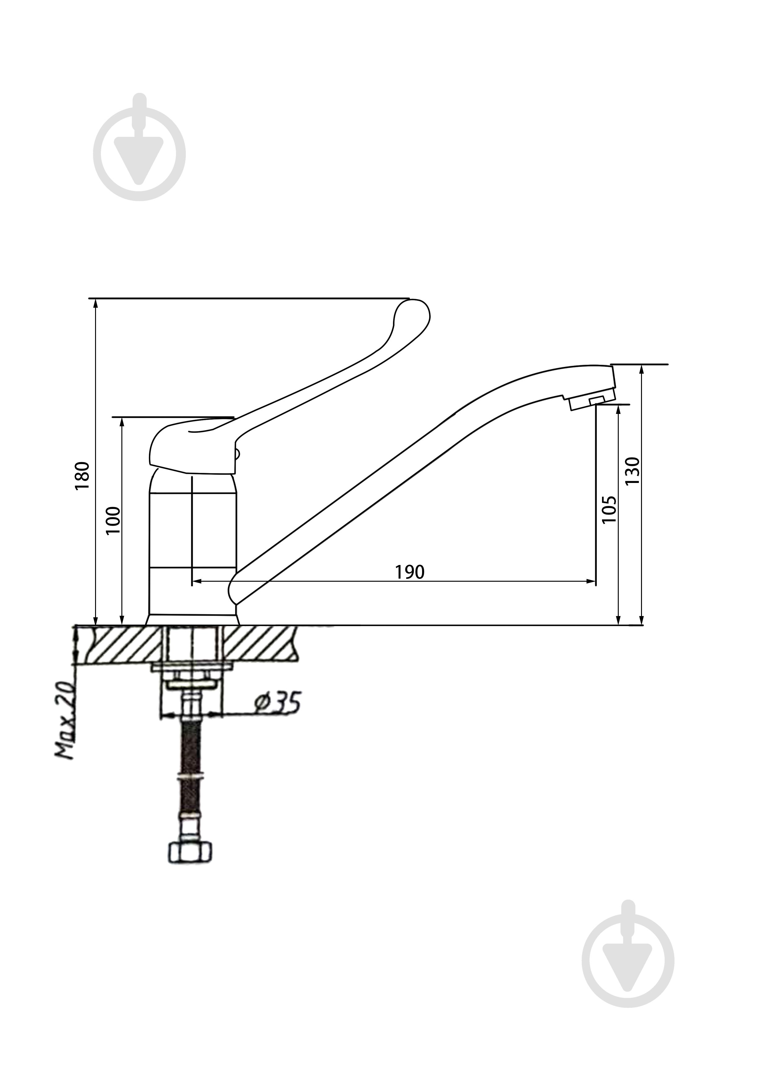 Смеситель для кухни Mixxen DIANA хром мед. MXXI0815 - фото 2