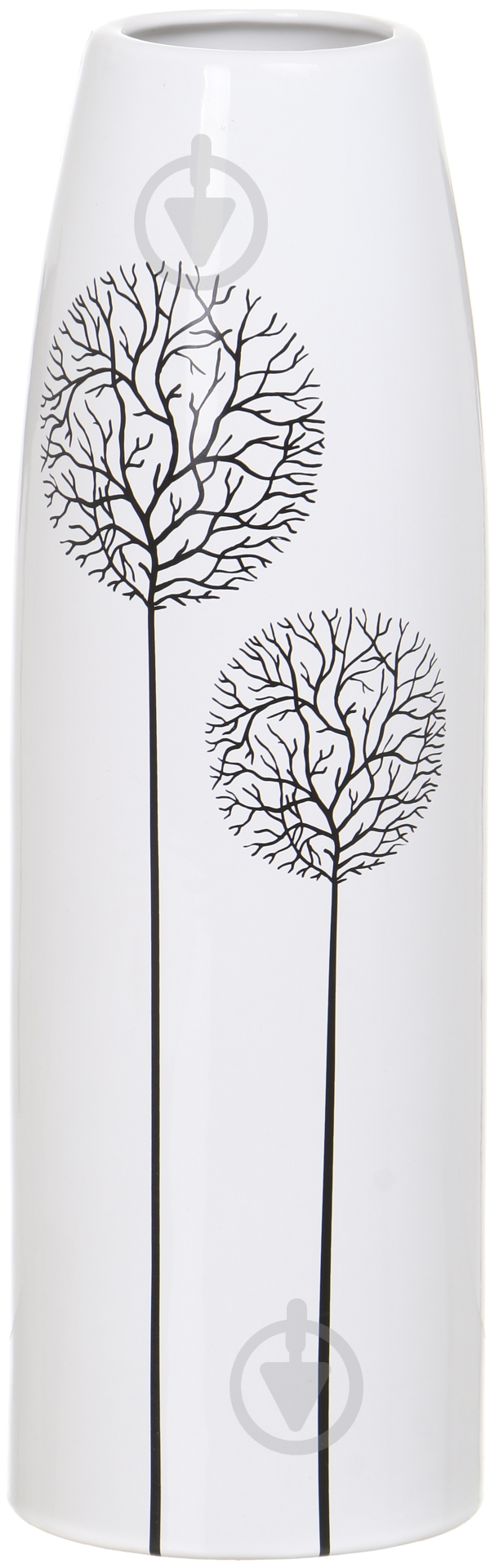 Ваза керамическая 38х13 см 38 см белая - фото 1