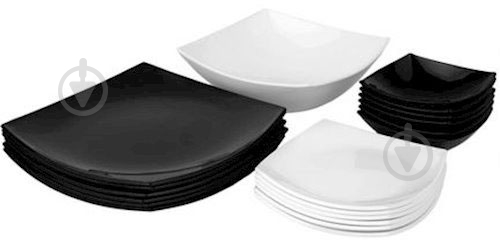 Сервиз столовый Luminarc Quadrato Black/White 18+1пр - фото 2