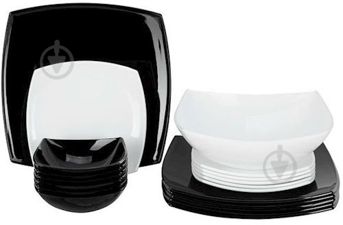 Сервиз столовый Luminarc Quadrato Black/White 18+1пр - фото 1