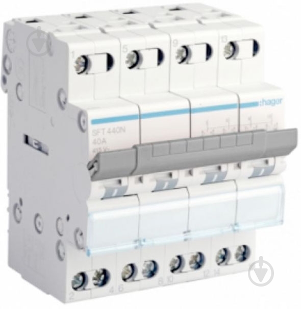 Переключатель Hager I-0-II 4P 40А 3М SFT440 - фото 1