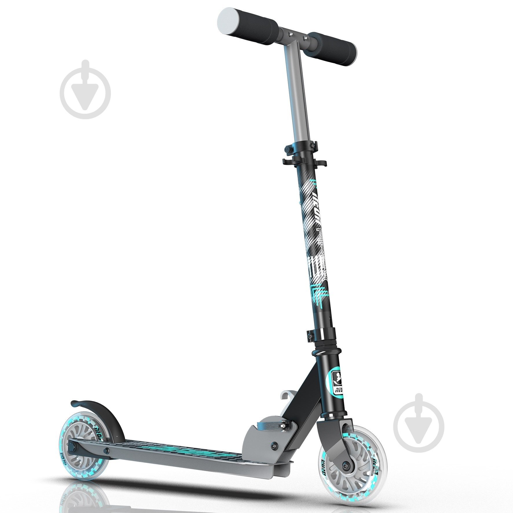 Самокат Neon Apex LED серый NS32E4 - фото 1