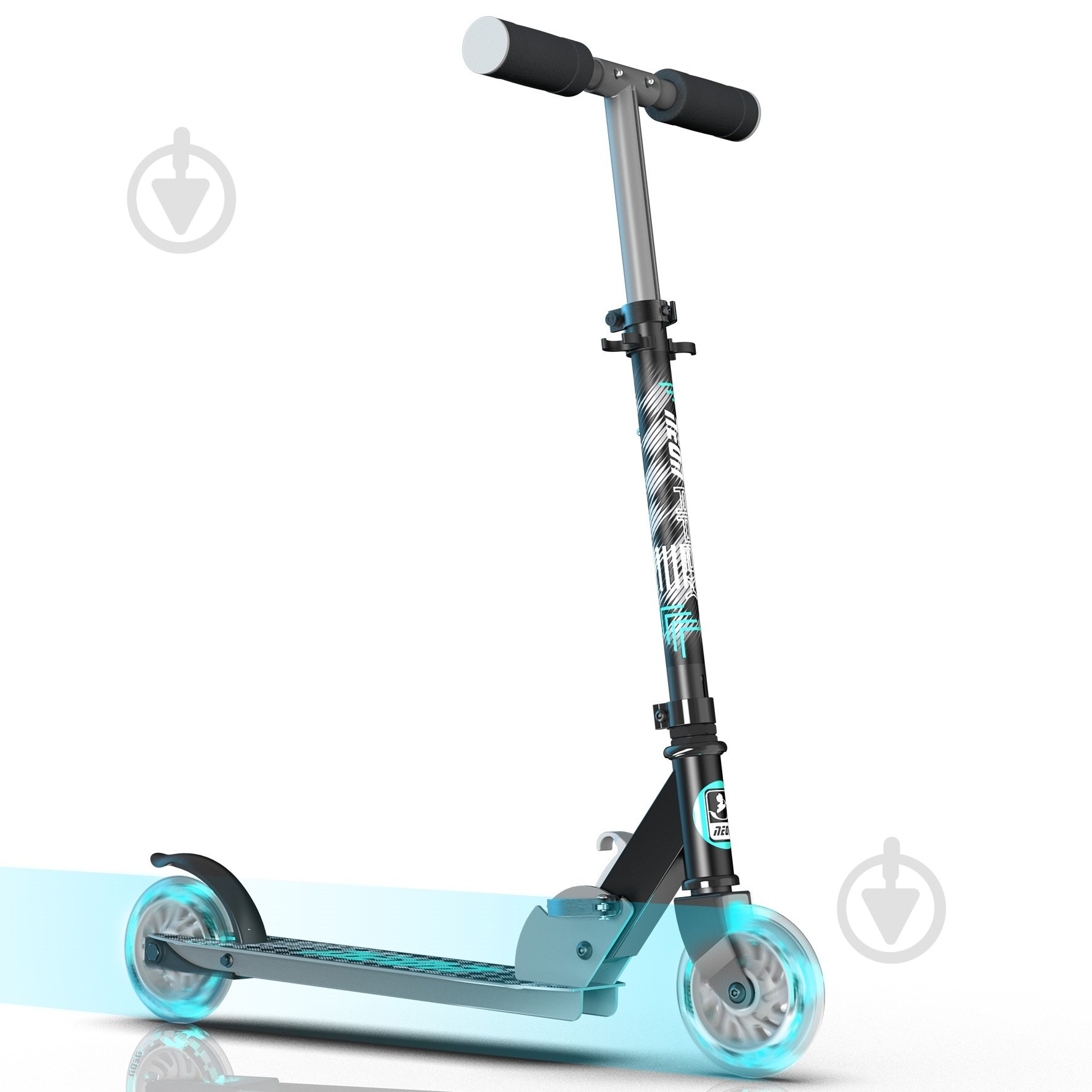 Самокат Neon Apex LED серый NS32E4 - фото 2