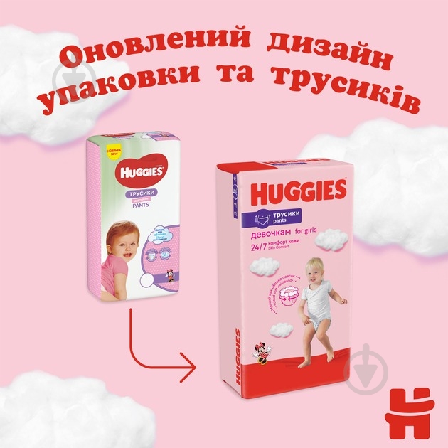 Підгузки-трусики Huggies Girl 4 9-14 кг 36 шт. - фото 15