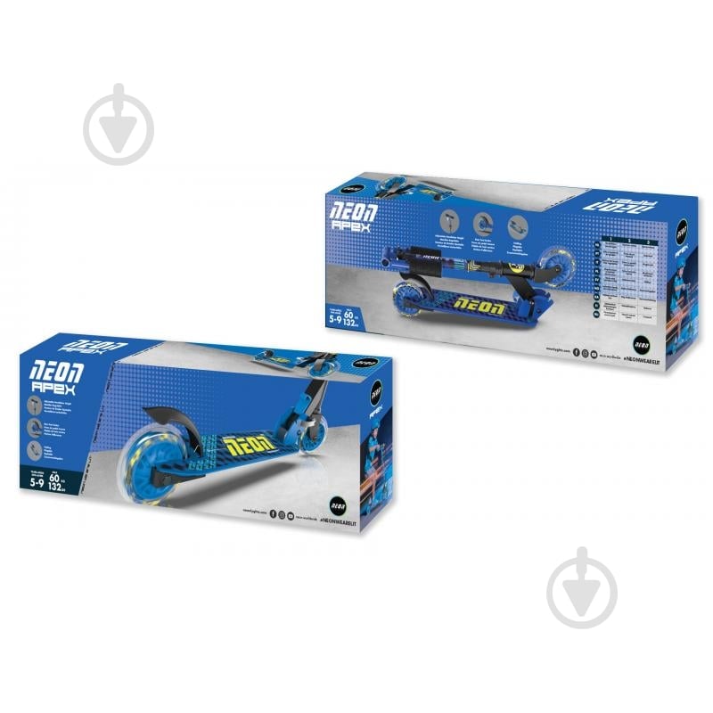 Самокат Neon Apex LED голубой NS32B4 - фото 7