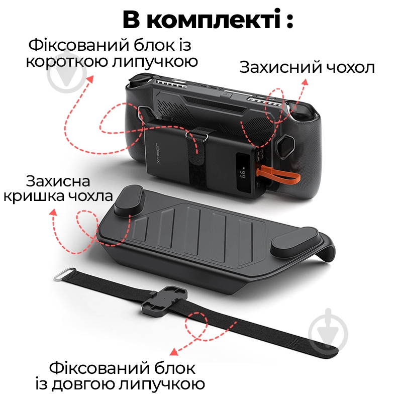 Чехол JSAUX ModCase для ROG Ally PC0109 Black (черный) black - фото 3