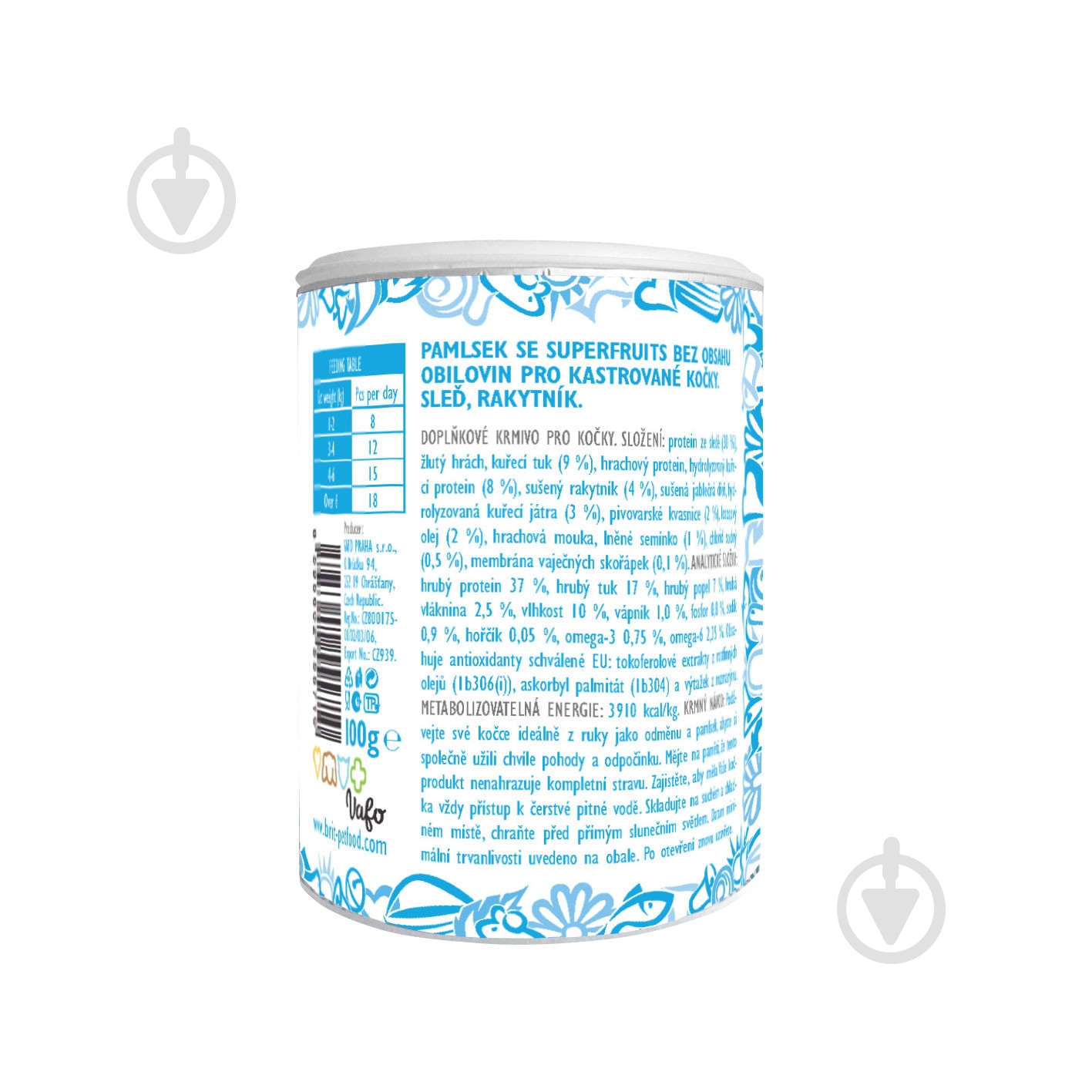 Ласощі Brit Care Superfruits Herring оселедець 100 г - фото 3 Ласощі Brit Care Superfruits Herring оселедець 100 г - фото 3