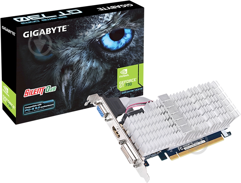 Видеокарта Gigabyte GeForce GT 730 2GB GDDR3 64bit (GV-N730SL-2GL) - фото 3 Видеокарта Gigabyte GeForce GT 730 2GB GDDR3 64bit (GV-N730SL-2GL) - фото 3