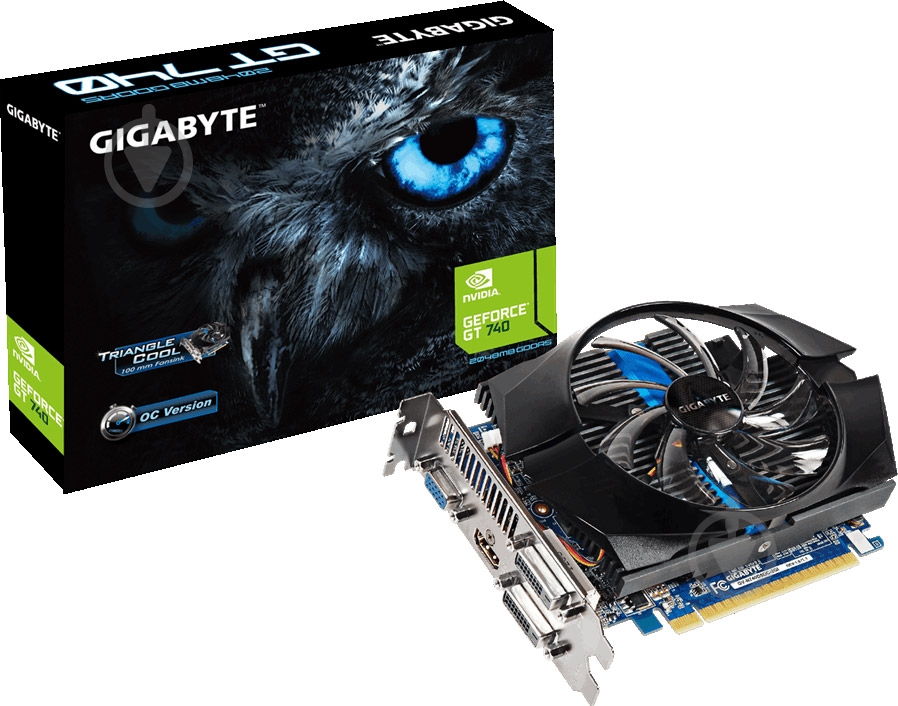 Відеокарта Gigabyte GeForce GT 740 2GB GDDR5 128bit (GV-N740D5OC-2GI) - фото 5 Відеокарта Gigabyte GeForce GT 740 2GB GDDR5 128bit (GV-N740D5OC-2GI) - фото 5