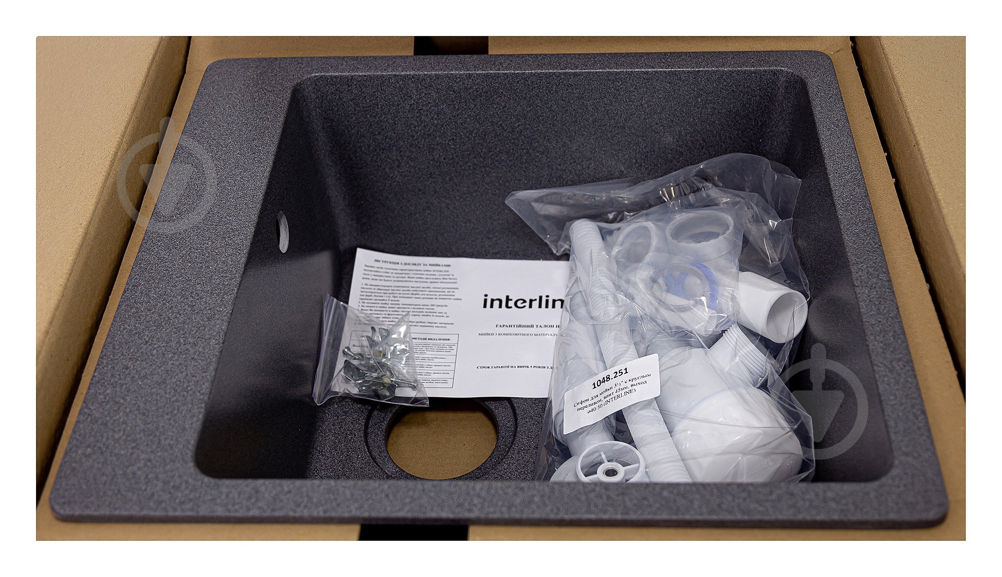 Мойка для кухни Interline CAVA grigio - фото 8