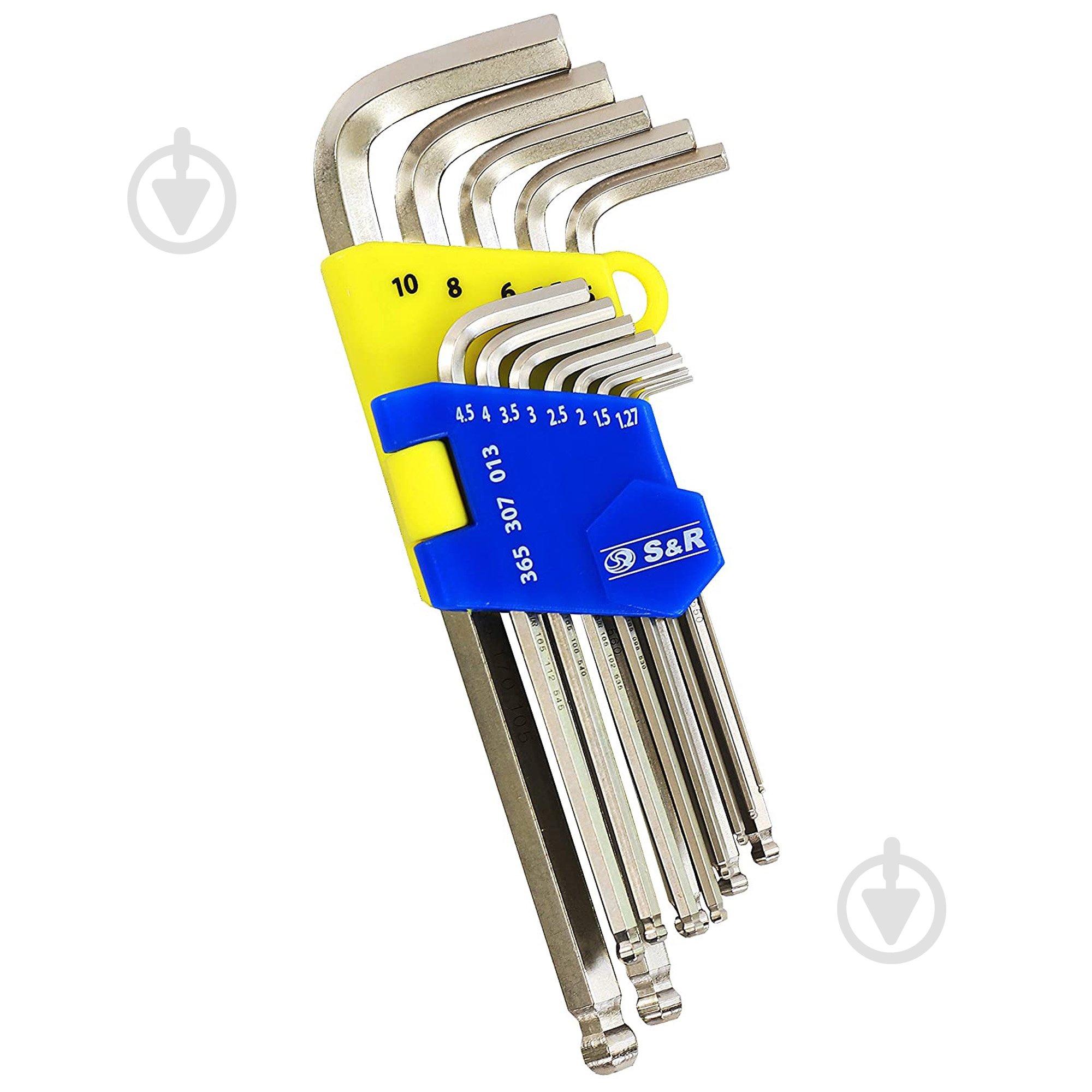 Набір ключів шестигранних S&R HEX (1,27 - 10.0) 13 шт. 365307013 - фото 1 Набір ключів шестигранних S&R HEX (1,27 - 10.0) 13 шт. 365307013 - фото 1