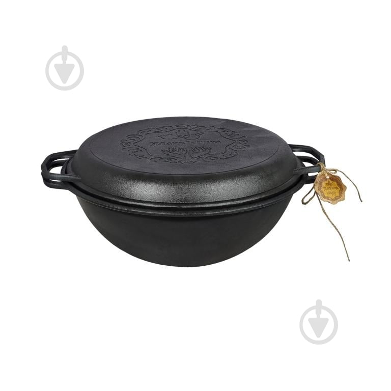 Казан ø340 мм 8 л узбекский WOK с крышкой-сковородом - фото 3 Казан ø340 мм 8 л узбекский WOK с крышкой-сковородом - фото 3