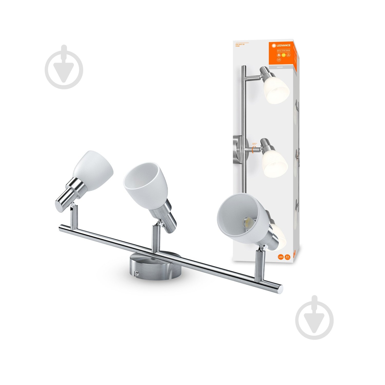 Спот Osram 827 LED 3x2 Вт G9 хром - фото 1