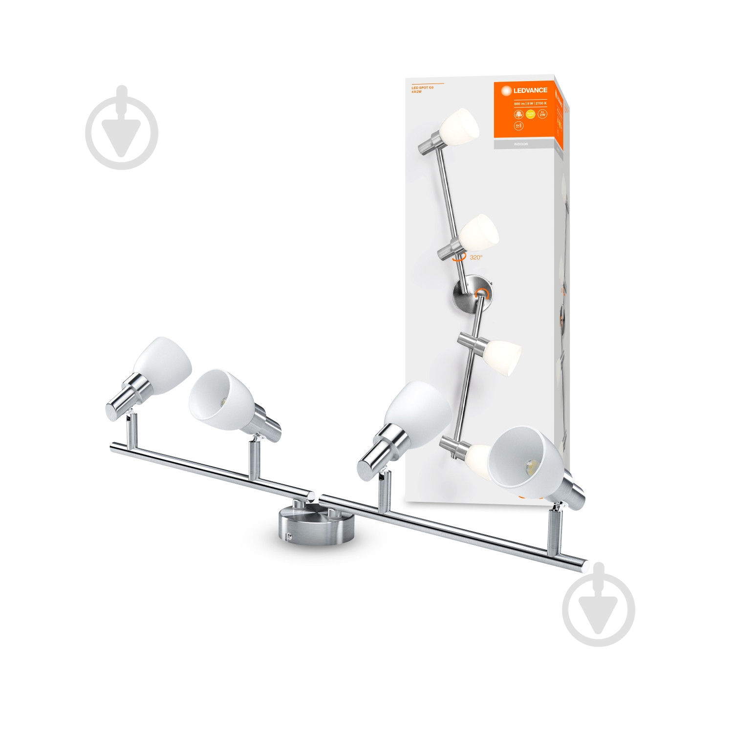 Спот Osram 827 LED 4x2 Вт G9 хром - фото 1
