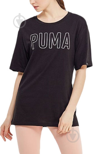 Футболка Puma FUSION Elongated Tee 85010801 р.XS чорний - фото 1 Футболка Puma FUSION Elongated Tee 85010801 р.XS чорний - фото 1
